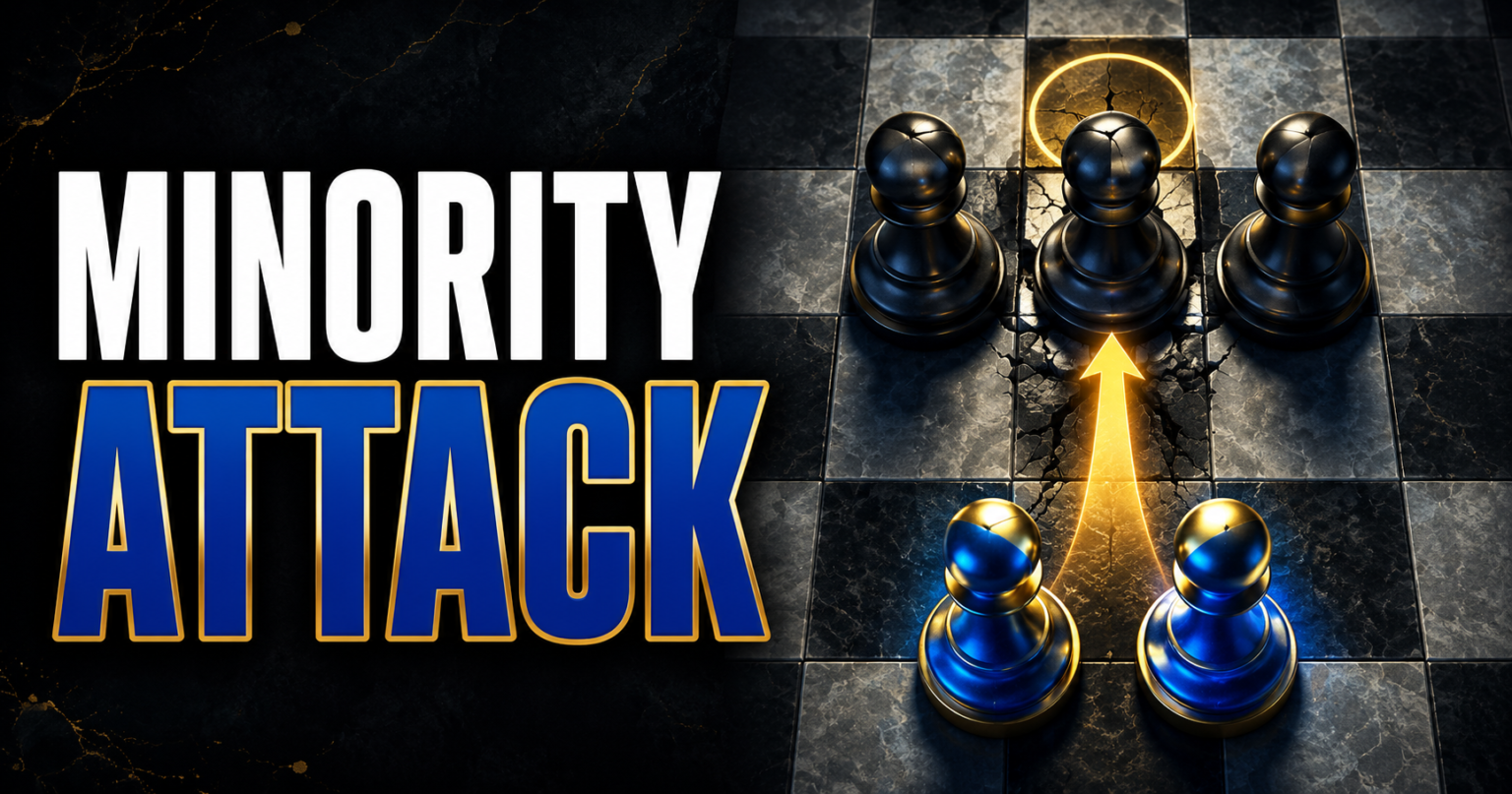 Minority attack in chess creating a queenside pawn weakness in the Carlsbad structure